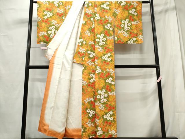 平和屋着物■上質な小紋 草花文 正絹 逸品 未使用 CABE4030ou