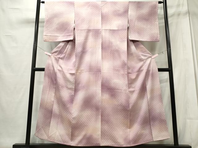 平和屋着物■上質な小紋 霞文 扇面地紋 暈し染め 正絹 逸品 CABE4035ou