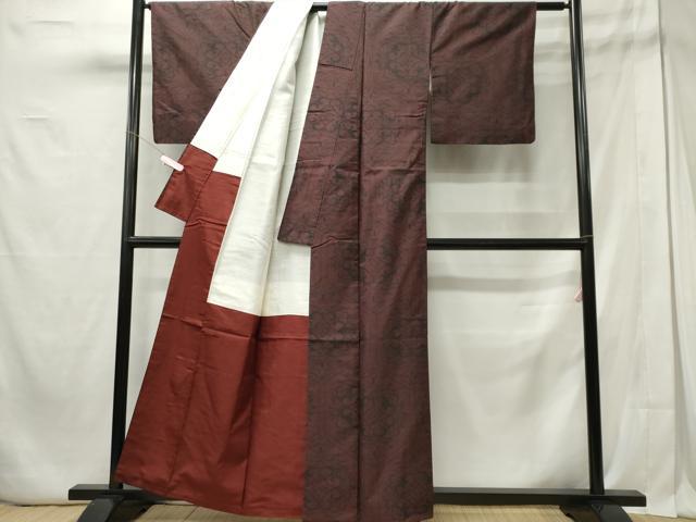平和屋着物■本場大島紬 7マルキ 草花文 正絹 逸品 CABE4055ou