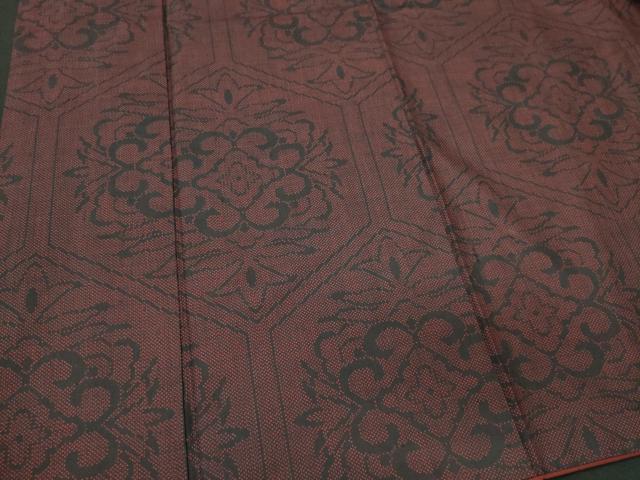 平和屋着物■本場大島紬 7マルキ 草花文 正絹 逸品 CABE4055ou