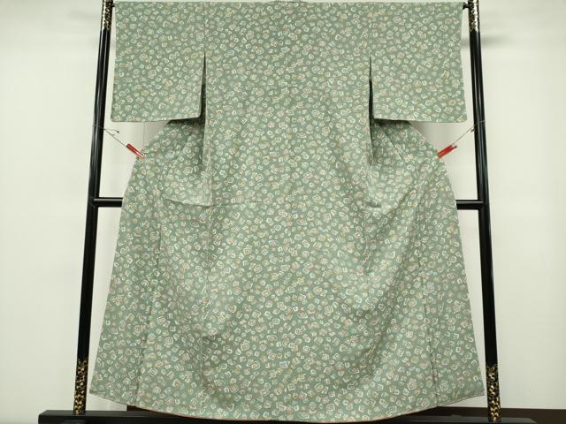 平和屋着物■上質な小紋 幾何学文 正絹 逸品 未使用 CABE4216ou