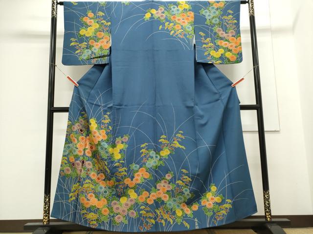 平和屋着物■訪問着 刺繍 草花文 金銀彩 正絹 逸品 CABE4224ou