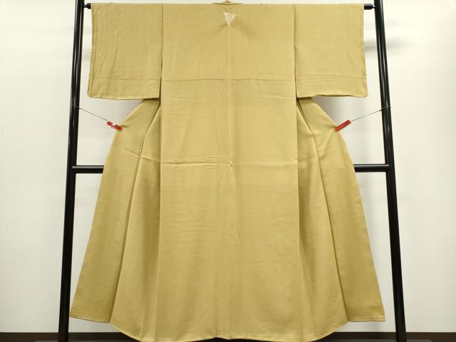 平和屋着物■上質な色無地 紗綾形地紋 蒸栗色 正絹 逸品 未使用 CABE4259ou