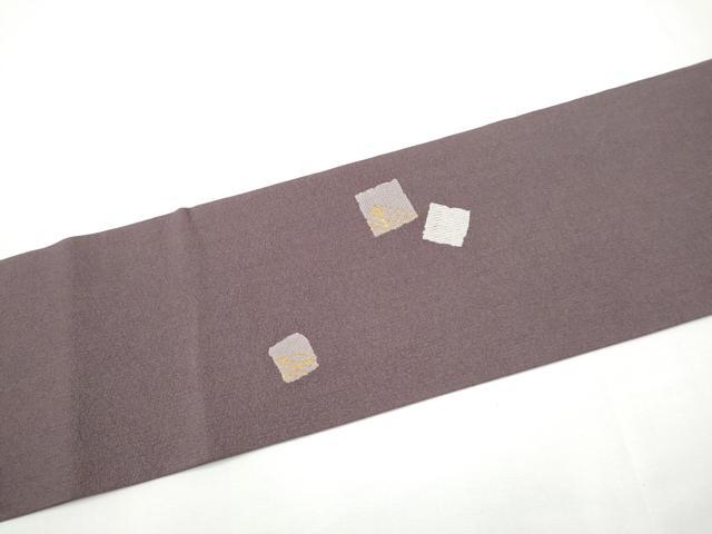 平和屋着物●九寸名古屋帯 唐織 色紙花文 金糸 正絹 逸品 CABE4542hy