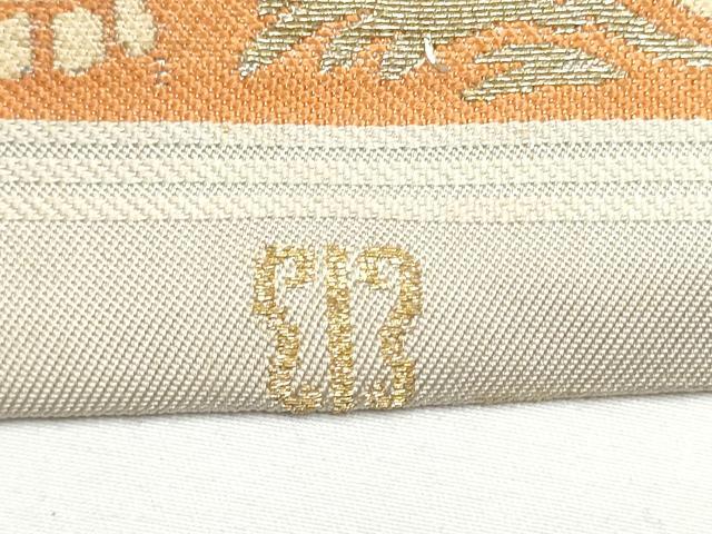 平和屋着物●西陣 川島織物 六通柄 本袋帯 人物壁画文様 金糸 正絹 逸品 CABE4572hy