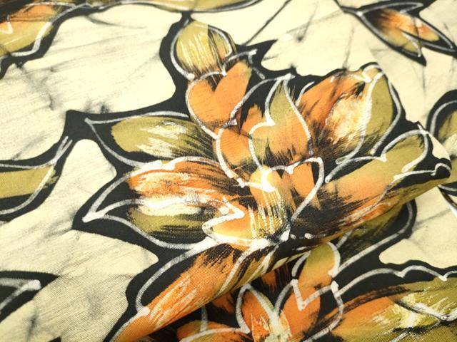 平和屋着物●塩瀬 全通柄 九寸名古屋帯 手描き 草花文 黒地 正絹 逸品 CABE4595hy