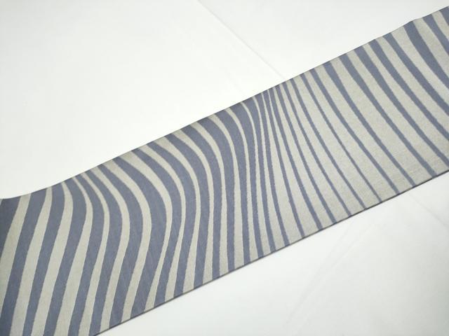 平和屋着物●全通柄 九寸名古屋帯 流線文 正絹 逸品 CABE4666hy