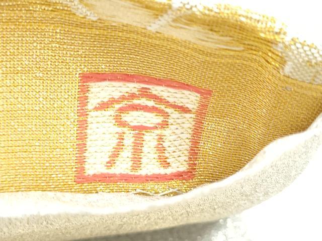 平和屋着物●両面 六通柄袋帯 作家物 舞花文 金糸 正絹 逸品 CABE4785hy
