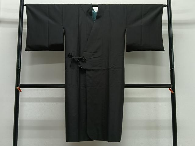 平和屋着物∞道行コート リバーシブル 草花文 金銀彩 大島紬美幸謹製 証紙付き 正絹 逸品 CABE4834ua
