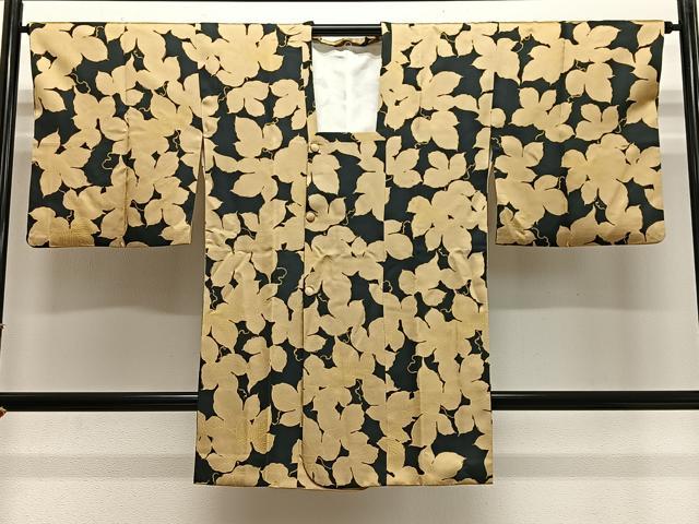 平和屋着物∞道行コート　蔦の葉文　ロング丈　正絹　逸品　CABE4841ua 平和屋着物∞道行コート 蔦の葉文 ロング丈 正絹 逸品 CABE4841ua