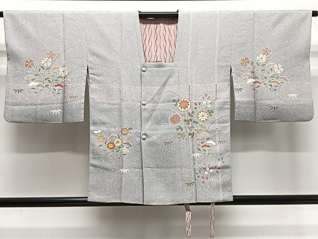 平和屋着物∞京友禅の第一人者　松井青々　道行コート　草花文　金彩　正絹　逸品　CABE4851ua 平和屋着物∞京友禅の第一人者 松井青々 道行コート 草花
