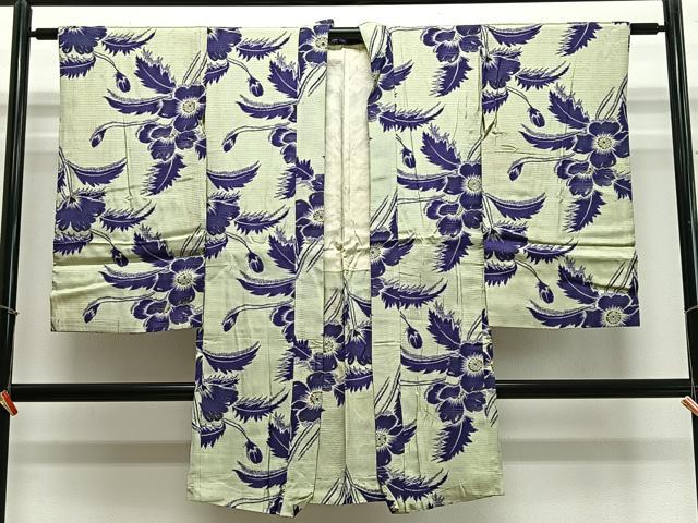 平和屋着物∞アンティーク　大正ロマン　長羽織　草花文　正絹　逸品　CABE4863ua 平和屋着物∞アンティーク 大正ロマン 長羽織 草花文 正絹 逸品 CABE4863ua