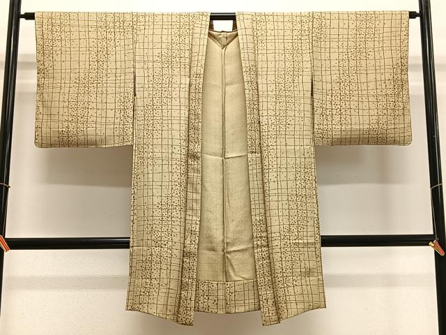 平和屋着物∞長羽織　単衣　格子柄　正絹　逸品　未使用　CABE4924ua 平和屋着物∞長羽織 単衣 格子柄 正絹 逸品 未使用 CABE4924ua