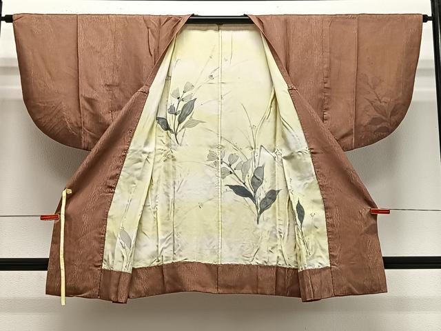 平和屋着物∞道行コート 枝葉文 正絹 逸品 CABE5001ua