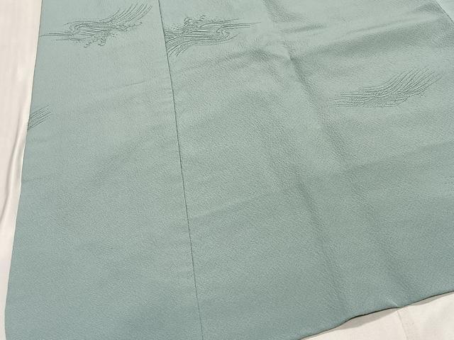 平和屋着物∞道中着 立波地紋 薄青色 ロング丈 正絹 逸品 CABE5007ua