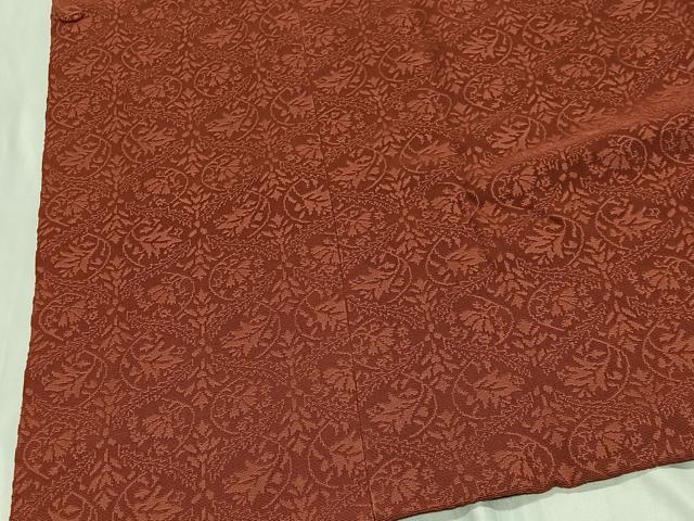 平和屋着物#道行コート 輪奈ビロード 花唐草文 ロング丈 正絹 逸品 未使用 CABE5031ua