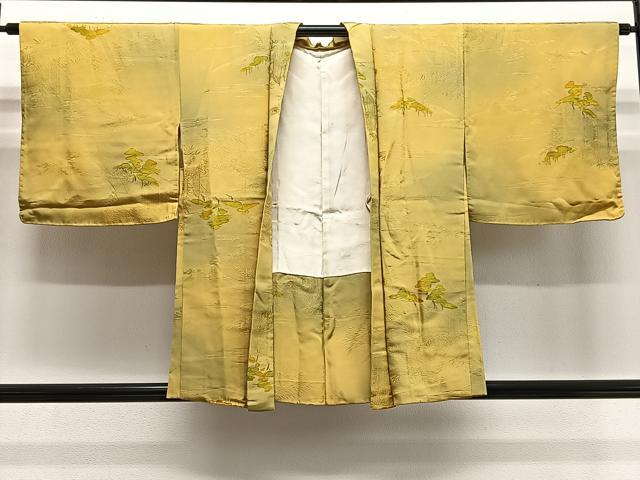 平和屋着物#羽織 地紋起こし 籬草花文 暈し染め 正絹 逸品 CABE5059ua