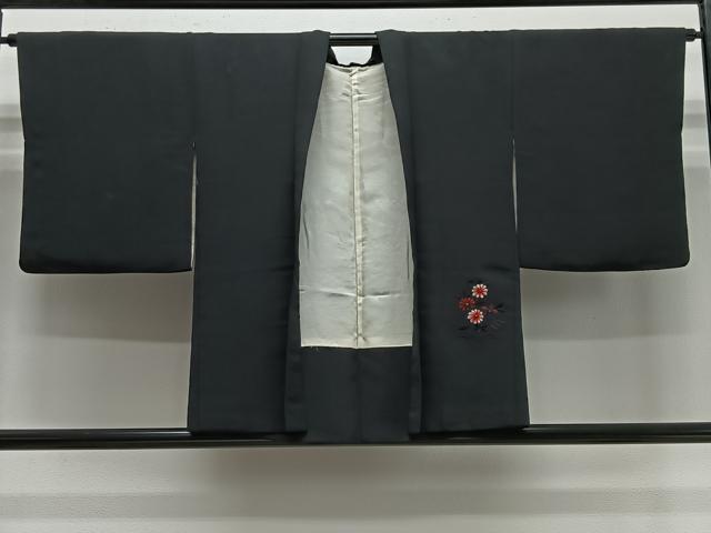 平和屋着物#羽織 総刺繍 草花文 金糸 正絹 逸品 CABE5077ua