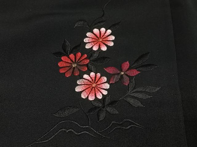 平和屋着物#羽織 総刺繍 草花文 金糸 正絹 逸品 CABE5077ua