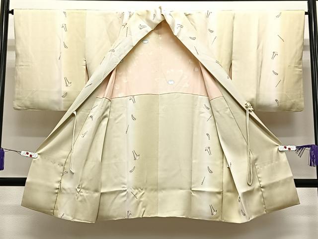 平和屋着物∞道中着 簪 暈し染め 金彩 ロング丈 正絹 逸品 CABE5086ua