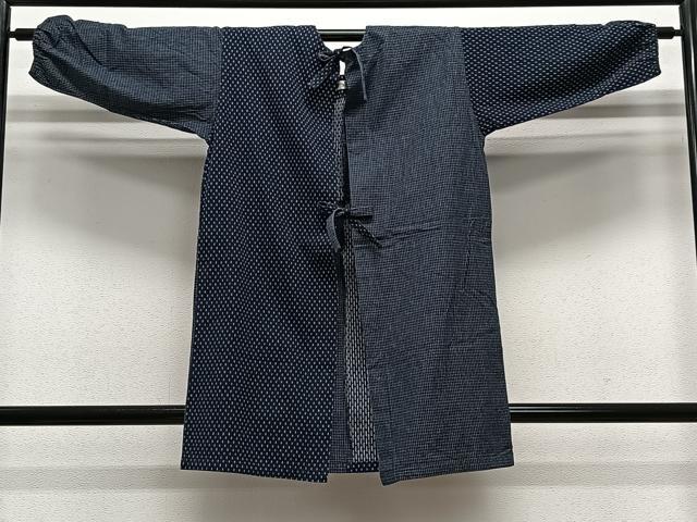 平和屋着物∞久留米絣 単衣 和装コート 市松文 綿 逸品 CABE5089ua