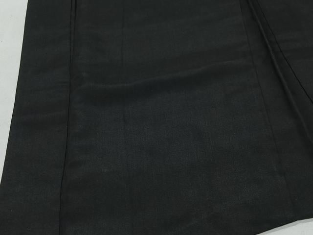 平和屋着物∞男性 長羽織 黒紋付 羽裏:人物風景文 正絹 逸品 CABE5109ua