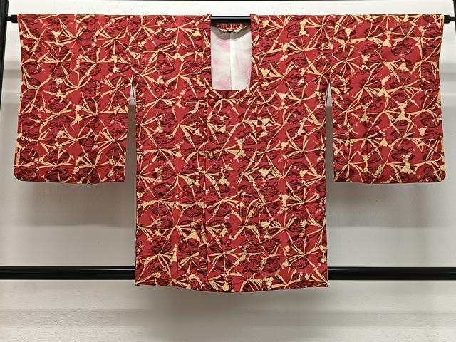 平和屋着物#道行コート 絞り 舞花文 正絹 逸品 CABE5156ua
