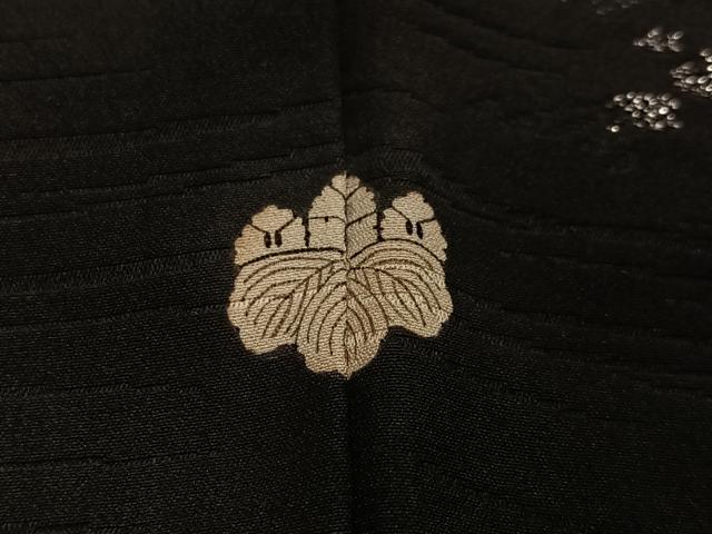 平和屋着物#羽織 寿光織 霞文 黒地 金銀糸 正絹 逸品 CABE5169ua