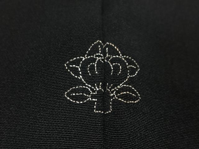 平和屋着物#羽織 寿光織 草木文 黒地 正絹 逸品 CABE5183ua