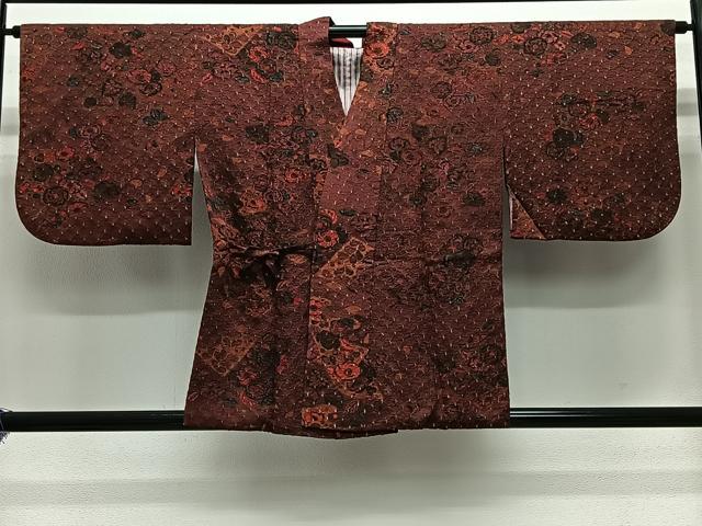 平和屋着物#道中着 絞り 辻が花 正絹 逸品 CABE5198ua