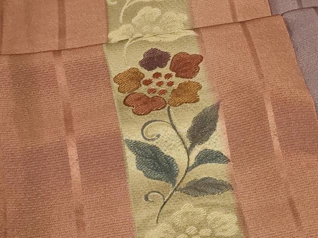 平和屋着物#道中着 地紋起こし 枝花間道 正絹 逸品 CABE5206in