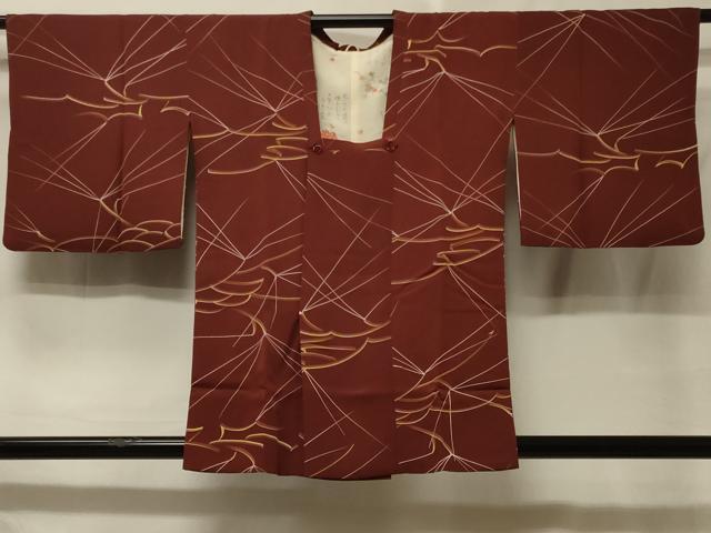 平和屋着物#道行コート 抽象文 正絹 逸品 CABE5363in