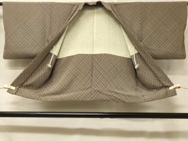 平和屋着物#羽織 格子柄 正絹 逸品 CABE5450in