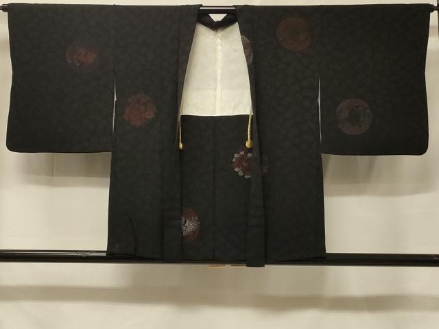 平和屋着物#羽織 寿光織 花鳥丸文 鳳凰 銀糸 正絹 逸品 CABE5466in