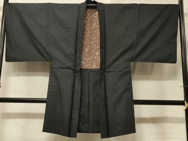 平和屋着物#男性 本場大島紬 長羽織 80亀甲 総詰め 正絹 逸品 CABE5468in