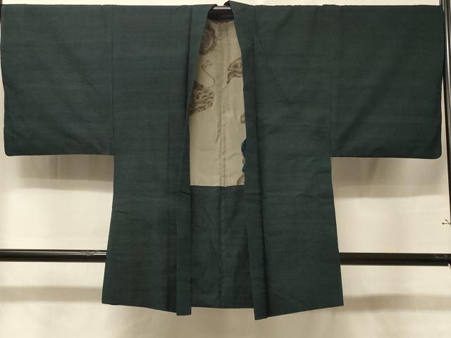 平和屋着物＃男性　長羽織　紬地　霞文　正絹　逸品　CABE5478in 平和屋着物＃男性 長羽織 紬地 霞文 正絹 逸品 CABE5478in