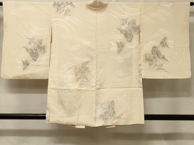 平和屋着物#羽織 寿光織 立波文 銀糸 正絹 逸品 CABE5484in