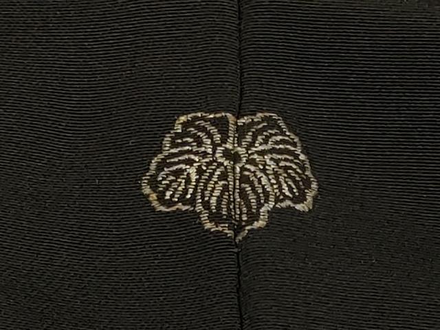 平和屋着物#羽織 総刺繍 枝花文 黒地 正絹 逸品 CABE5532in