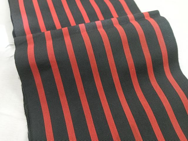 平和屋着物◎本場筑前博多織 両面 半幅帯 献上 正絹 逸品 CABE5816nb