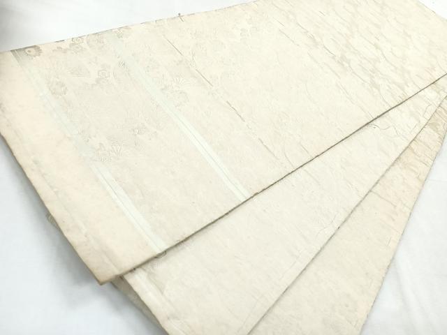 平和屋着物◎アンティーク 大正ロマン 丸帯 扇面草花文 正絹 逸品 CABE5921nb