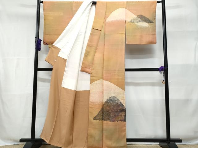 平和屋着物■訪問着 作家物 遠山文 暈し染め 正絹 逸品 CABE6005fb