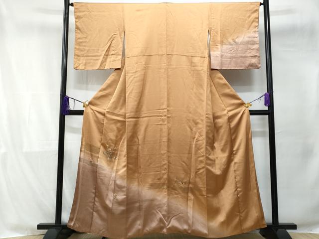 平和屋着物■訪問着 刺繍 籬枝花文 暈し染め 金糸 正絹 逸品 CABE6165fb