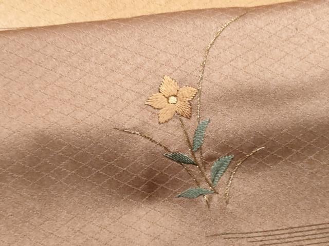 平和屋着物■訪問着 刺繍 籬枝花文 暈し染め 金糸 正絹 逸品 CABE6165fb