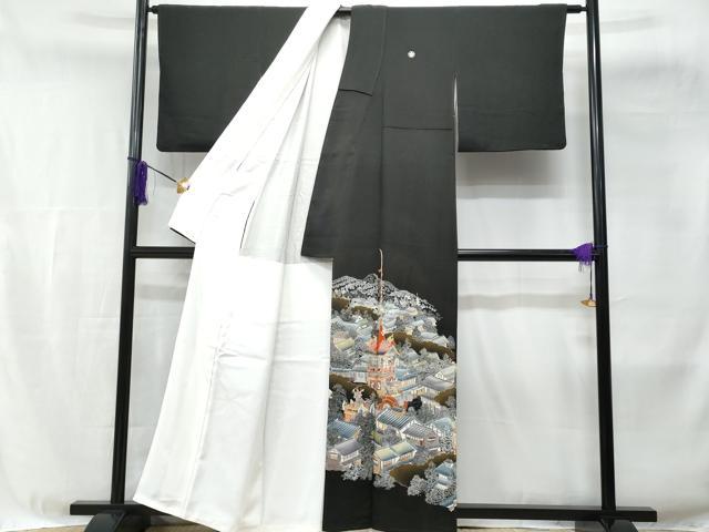 平和屋着物■豪華黒留袖 作家物 鉾風景文 金彩 正絹 逸品 CABE6334fb