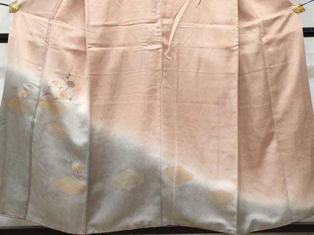 平和屋着物■訪問着 刺繍 枝梅文 暈し染め 正絹 逸品 CABE6363fb