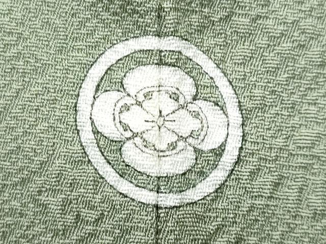平和屋着物■上質な色無地 花末地紋 若井茶色 正絹 逸品 CABE6365fb