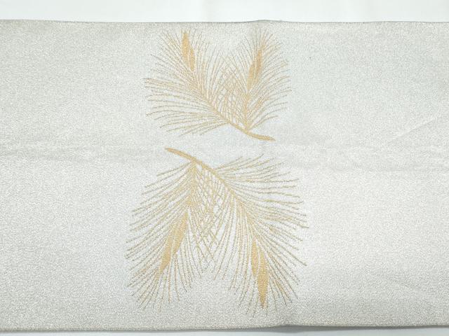 平和屋着物◎太鼓柄袋帯 綴れ 双鶴文 金銀糸 正絹 逸品 CABE6524th