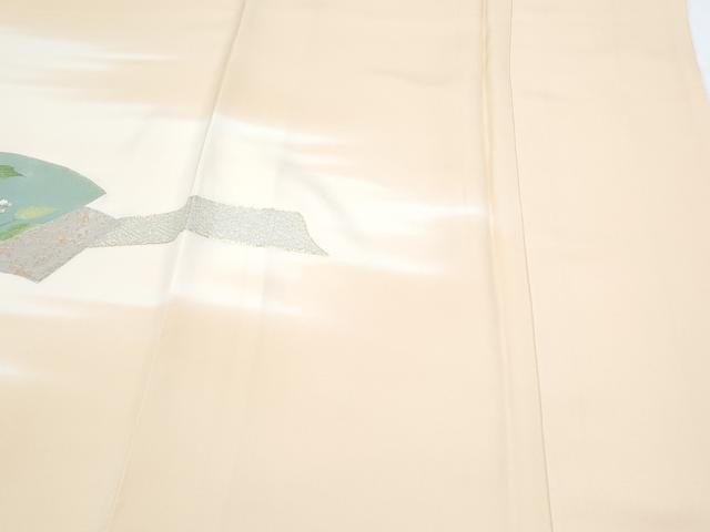平和屋着物▼豪華色留袖 寿光織 地紙花文 暈し染め 金糸 正絹 逸品 CABE6602th