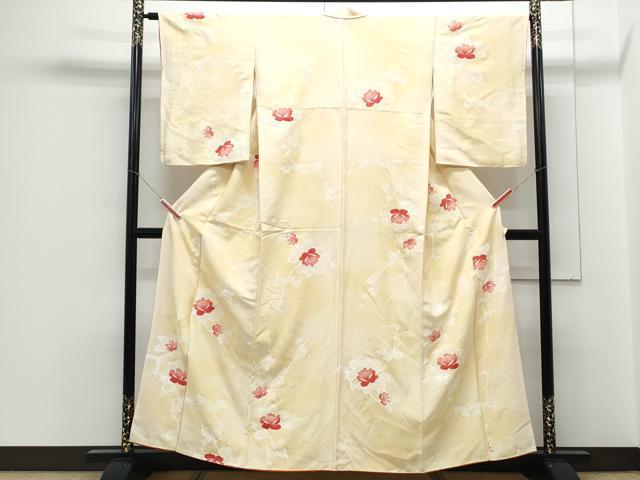 平和屋着物■上質な小紋 草花文 暈し染め 正絹 逸品 CABE6631th