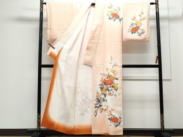 平和屋着物■訪問着 草花文 暈し染め 正絹 逸品 CABE6685th